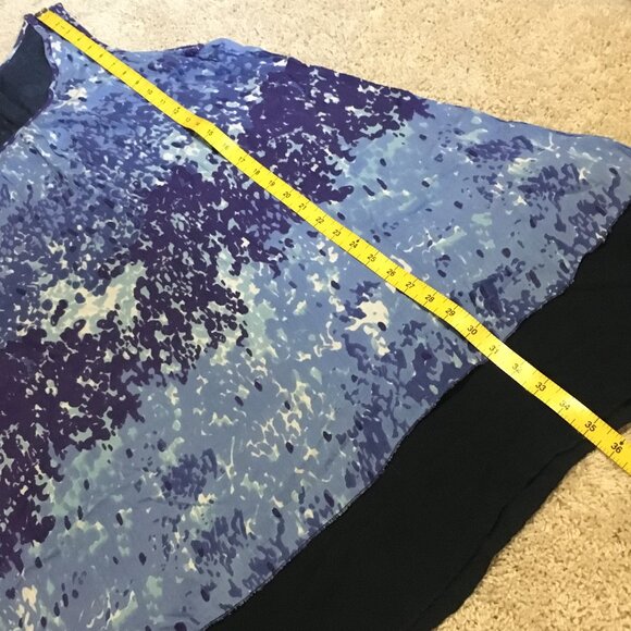 Papa Vancouver Womens Flowy Bi-layer Sleeveless Rayon Boho Dress - M - Picture 13 of 15